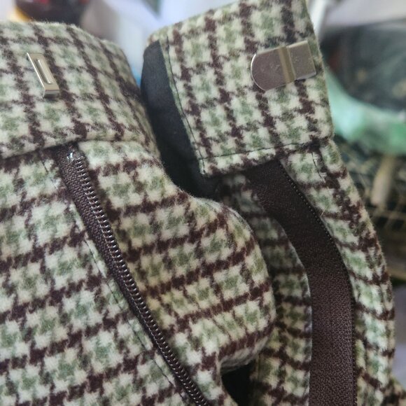 M29 So soft B'ful Hounds tooth pleated pants Wool Blend 4 pockets 17 x 30 - Picture 8 of 8